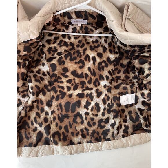 Laundry by Shelli Segal Cream Lightweight Quilted Puffer Coat Jacket Small - Picture 10 of 10